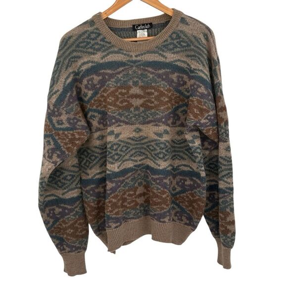Vintage 1980’s Garfinckel’s patterned sweater size medium - Picture 1 of 4